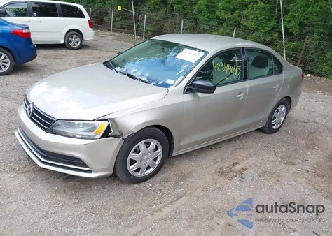 2015 Volkswagen Jetta 2.0L S from USA, damaged, VIN 3VW2K7AJ9FM403853